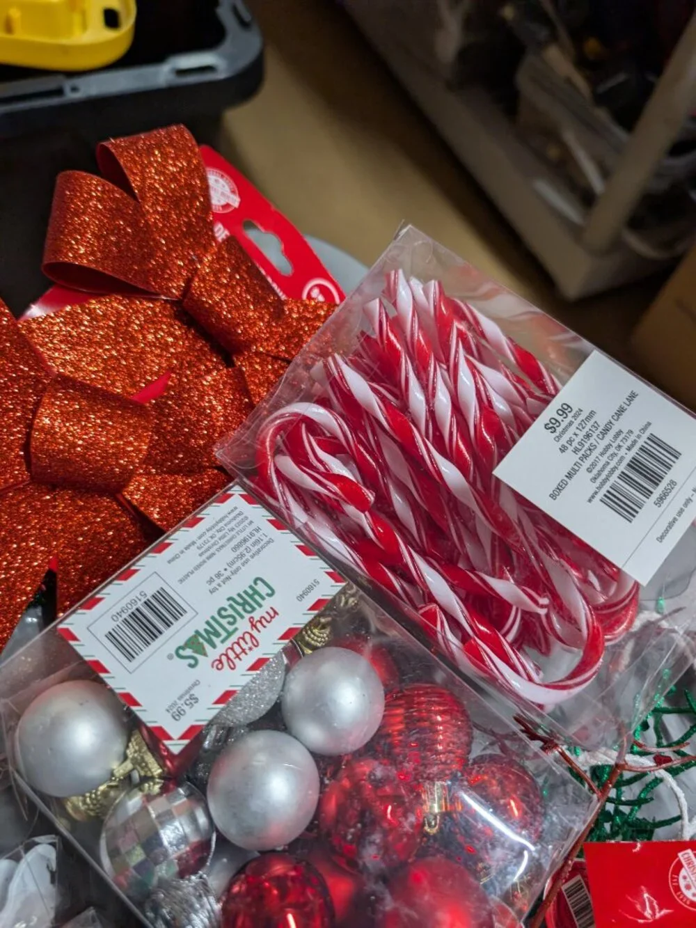 Christmas Craft Lot with LED Lights & Festive Elements